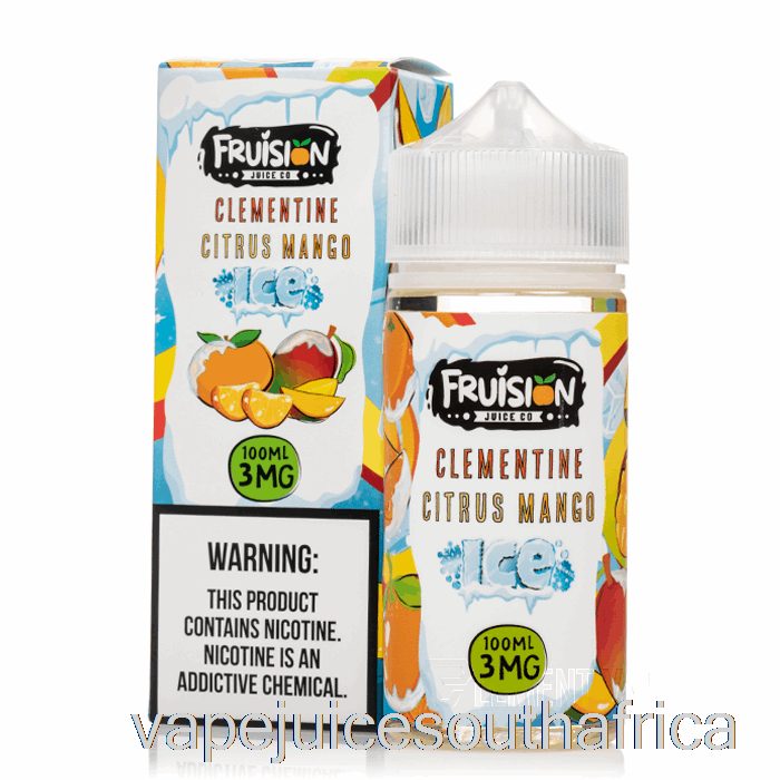 Vape Juice South Africa Iced Clementine Citrus Mango - Fruision Juice Co - 100Ml 3Mg